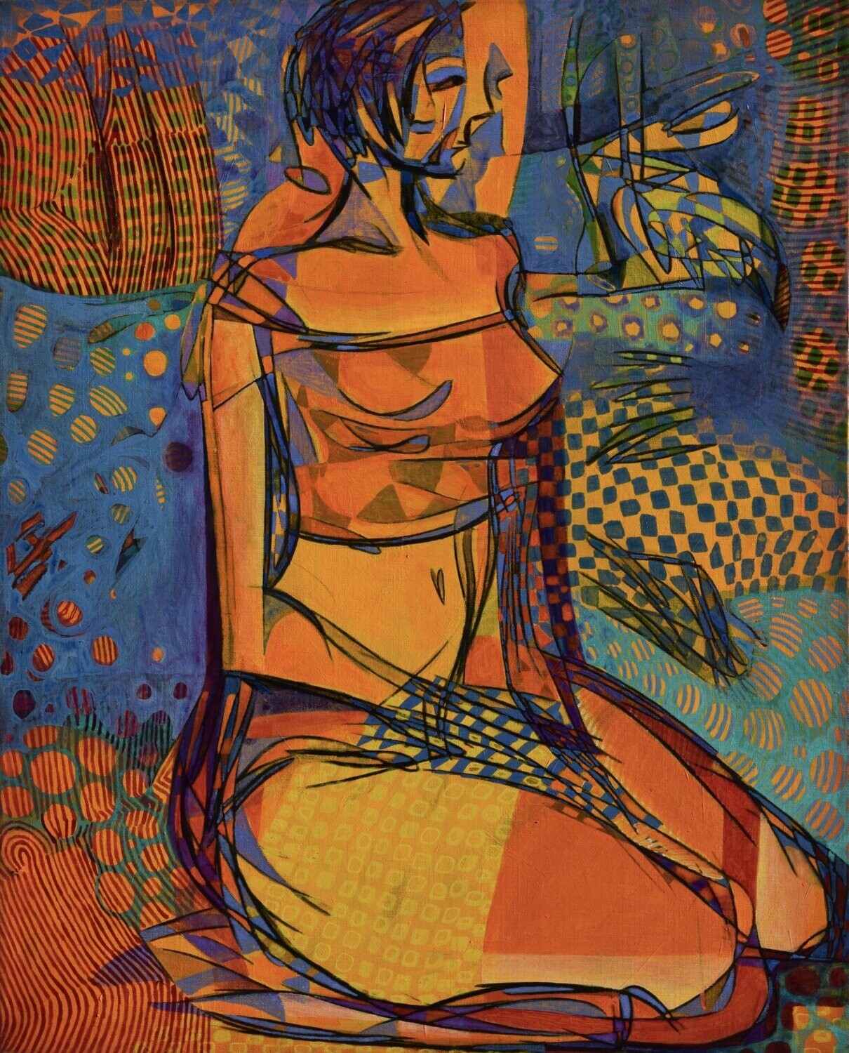 Acrylic  / Light as form  Figurative // Size: ca.. 80 x 100 x 2 cm