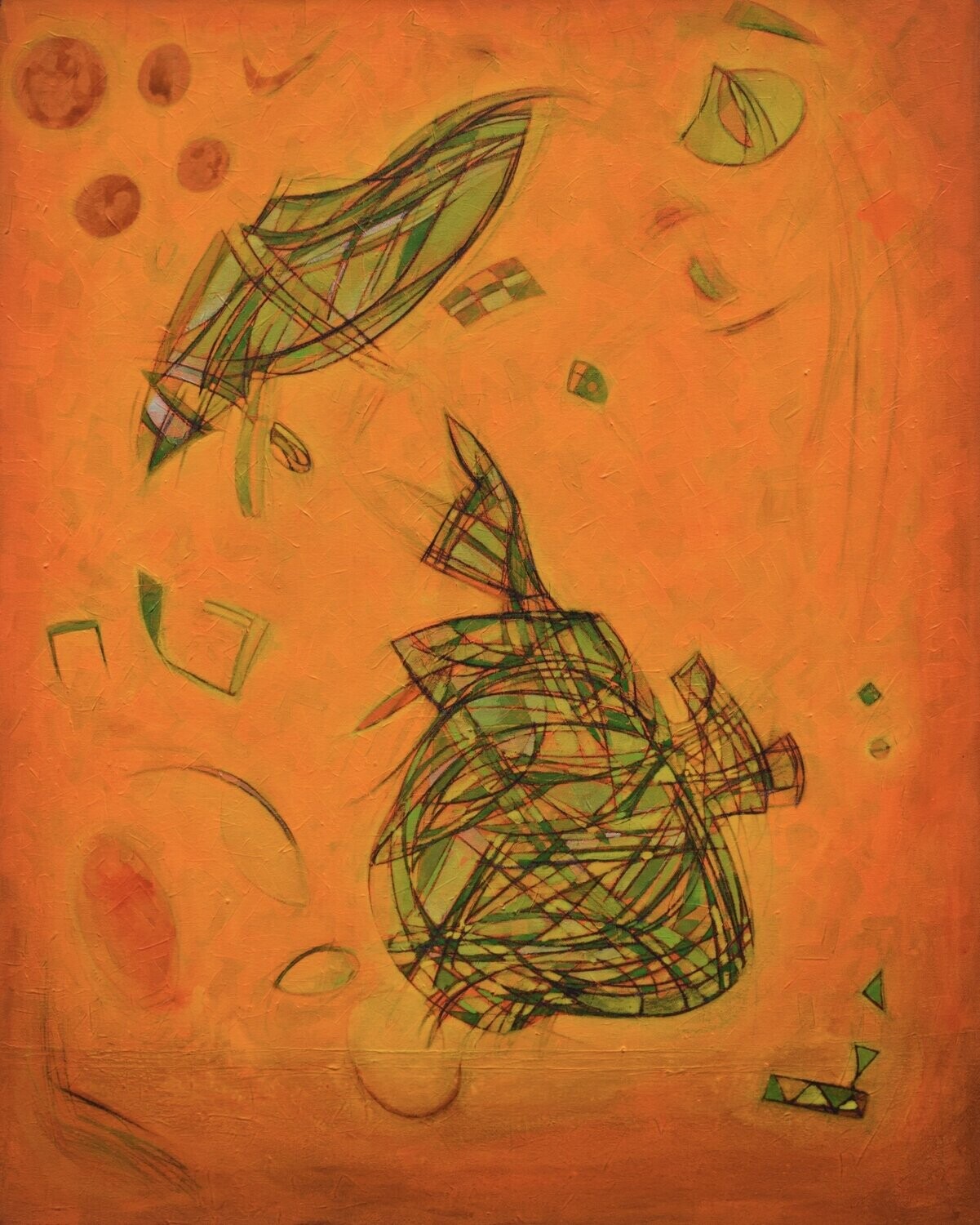 Acrylic  / Light as form Abstract/ Size: ca.. 80 x 100 x 2 cm