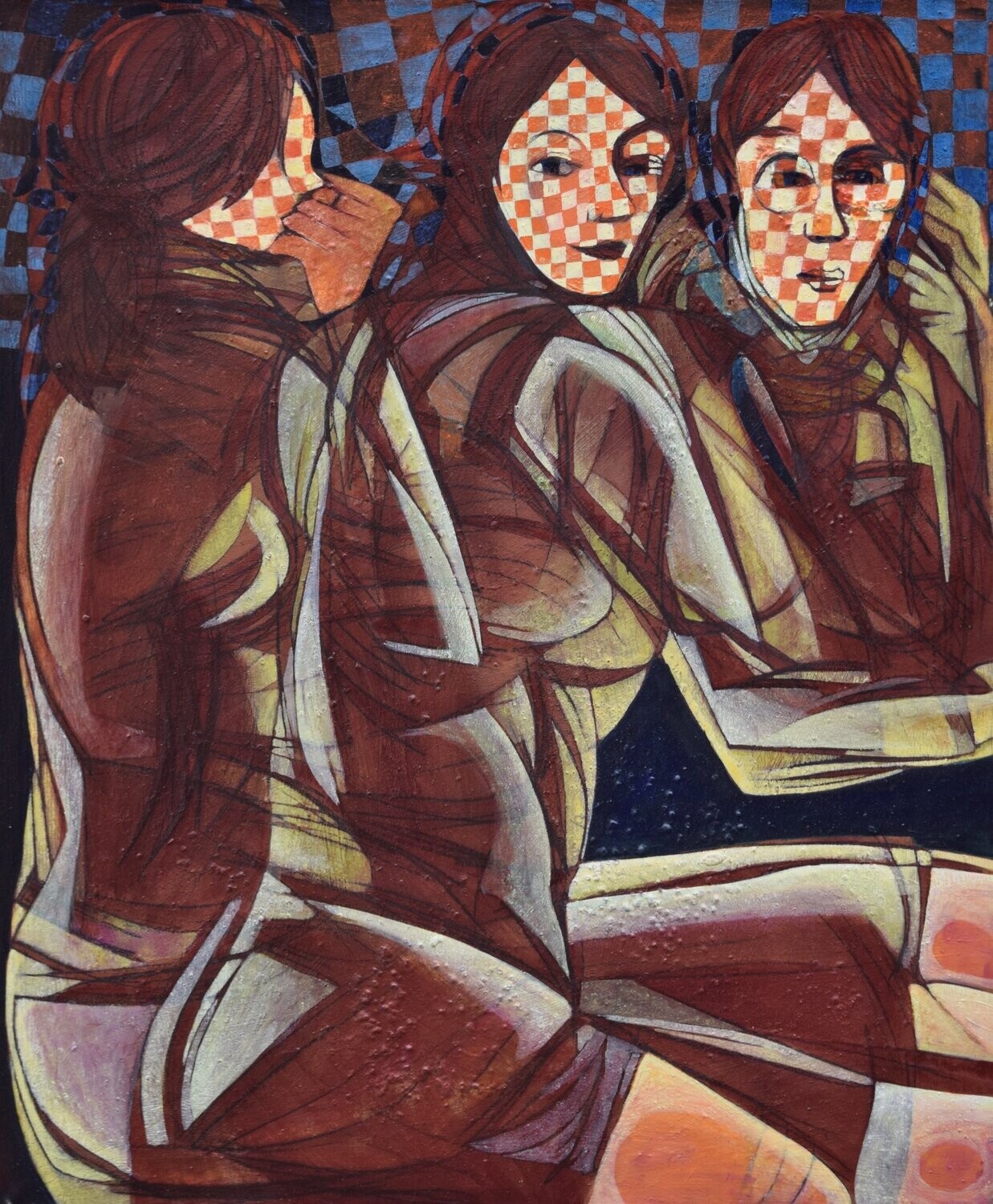 Acrylic With  pigment
 on   canvas  // 
Size: ca. 70 x 90 x 2 cm,