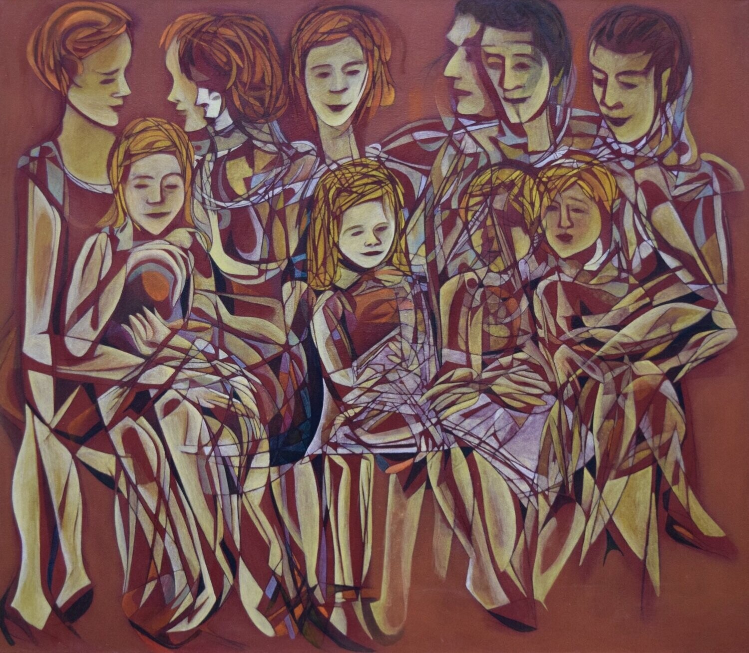 Pigment & Acryilc on  canvas.  with wooden frame  //Size : ca. 130 x 150 x 4 cm,