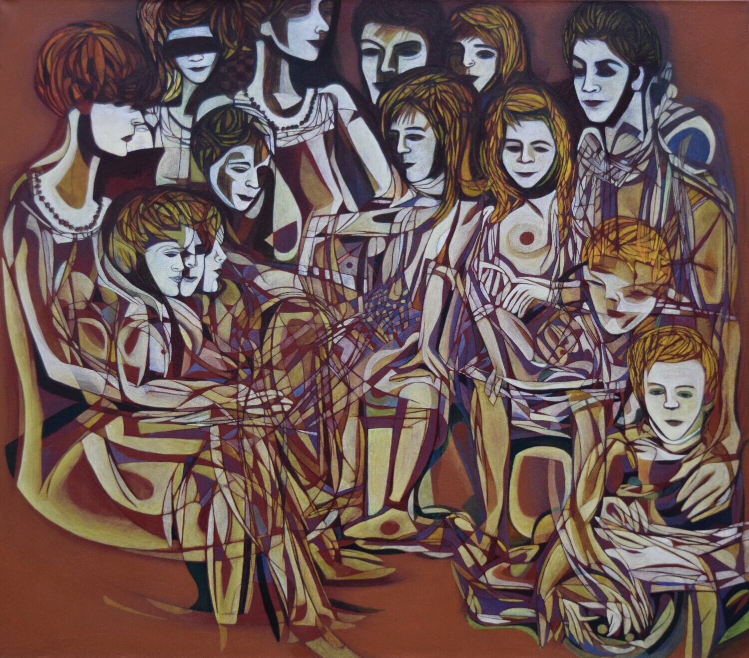 Pigment & Acryilc on  canvas.  with wooden frame  //Size : ca. 130 x 150 x 4 cm,
