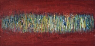 Rote welt // Size: ca. 35 x 80 x 4 cm