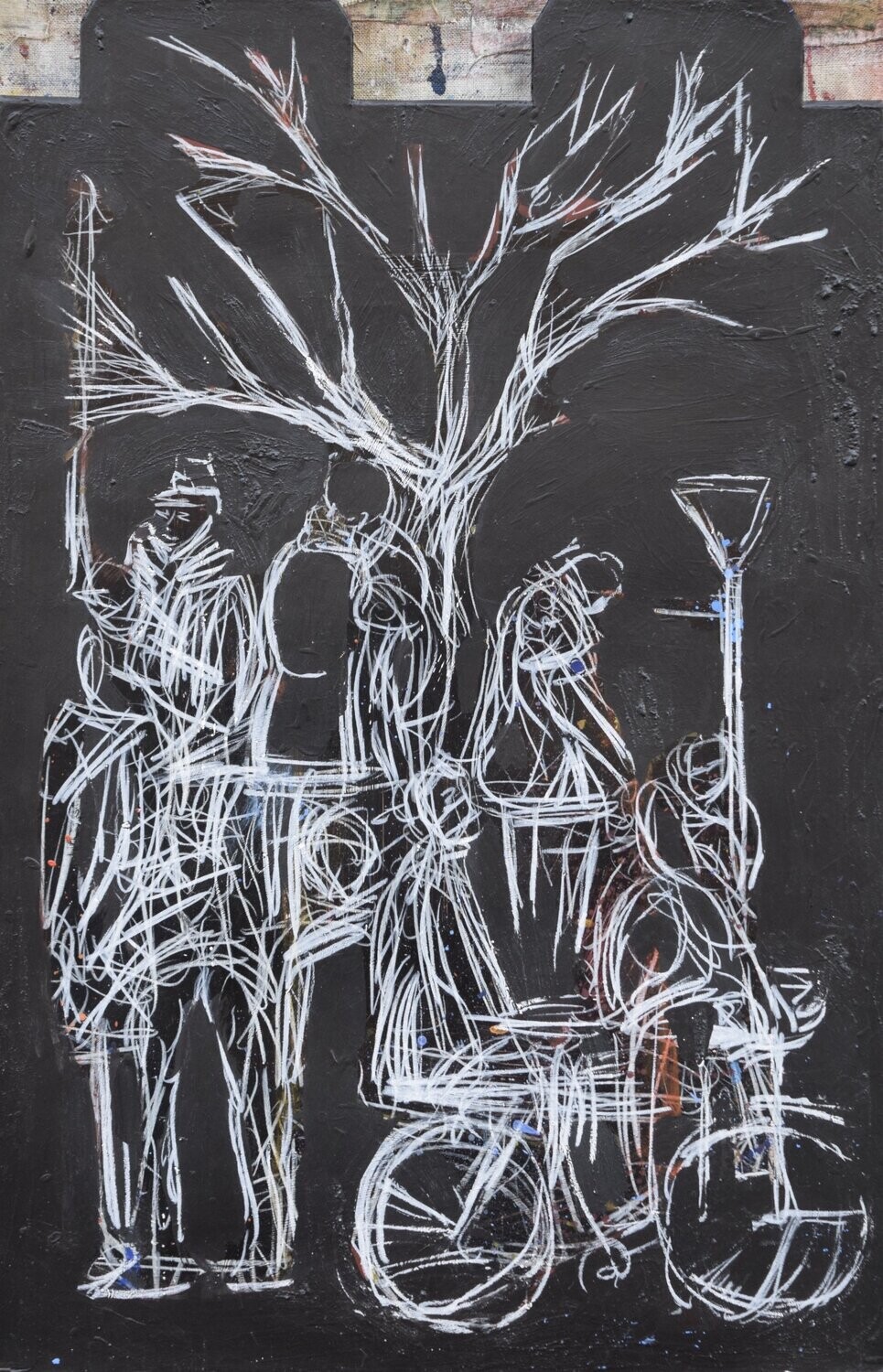 Blak  collage  on paper & Canvas  // Size: ca.. 40 x 60 x 4 cm