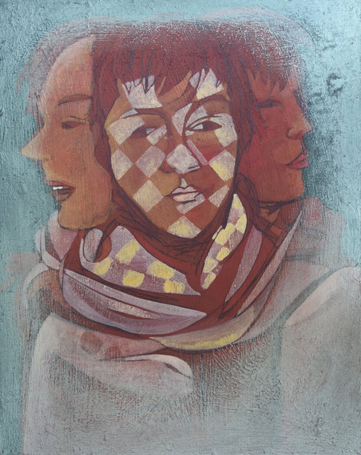 Figurative , Acryilc & Pigment  // Size: ca.. 30 x 40 x 4 cm