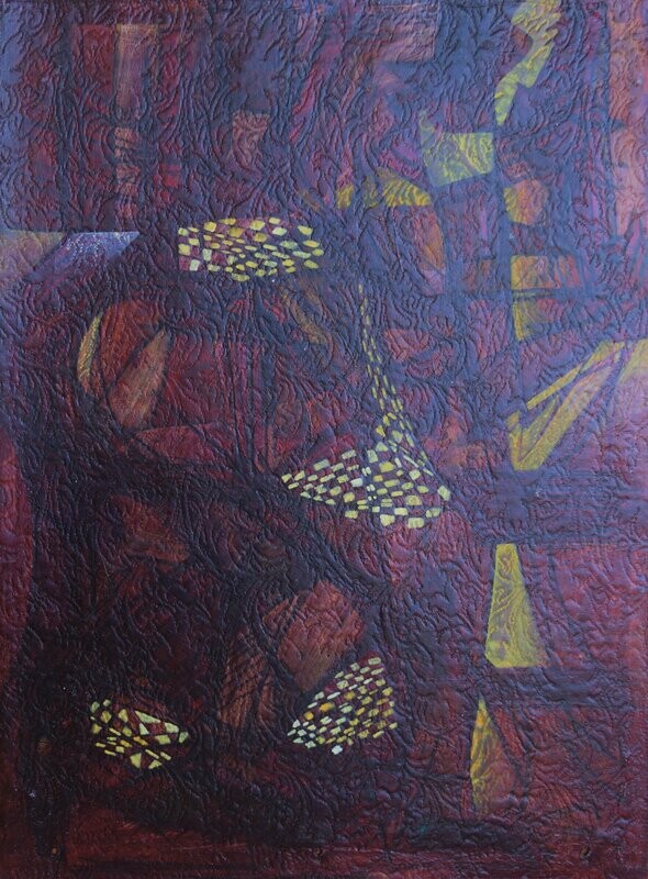 Acrylic on Canvas and their collage on canvas with wooden frame // Size : ca. 43 x 50 x 4 cm, Acrylic on Canvas and their collage on canvas with wooden frame // Size : ca. 43 x 50 x 4 cm,