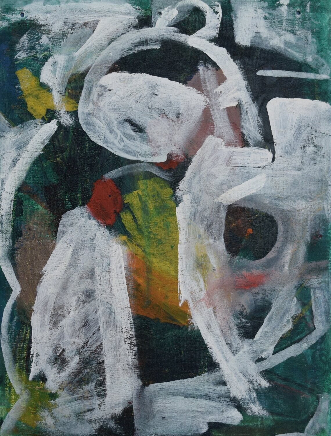 Collage, /  handmade paper with acrylic on canvas / Size : ca. 43 x 60 x 4 cm