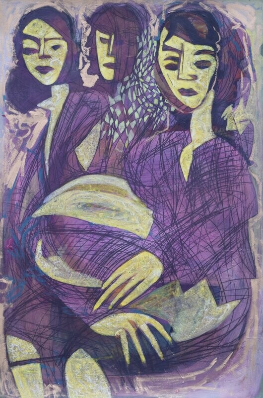 Acrylic on paper , collage on canvas and wooden frame, //Size: ca. 50 x 70 x 4 cm, Acrylic on paper , collage on canvas and wooden frame, //Size: ca. 50 x 70 x 4 cm,