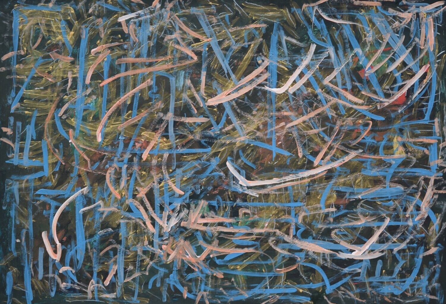 Collage / paper with acrylic on canvas  on a wooden frame,​Size : ca. 50 x 70 x 4 cm,