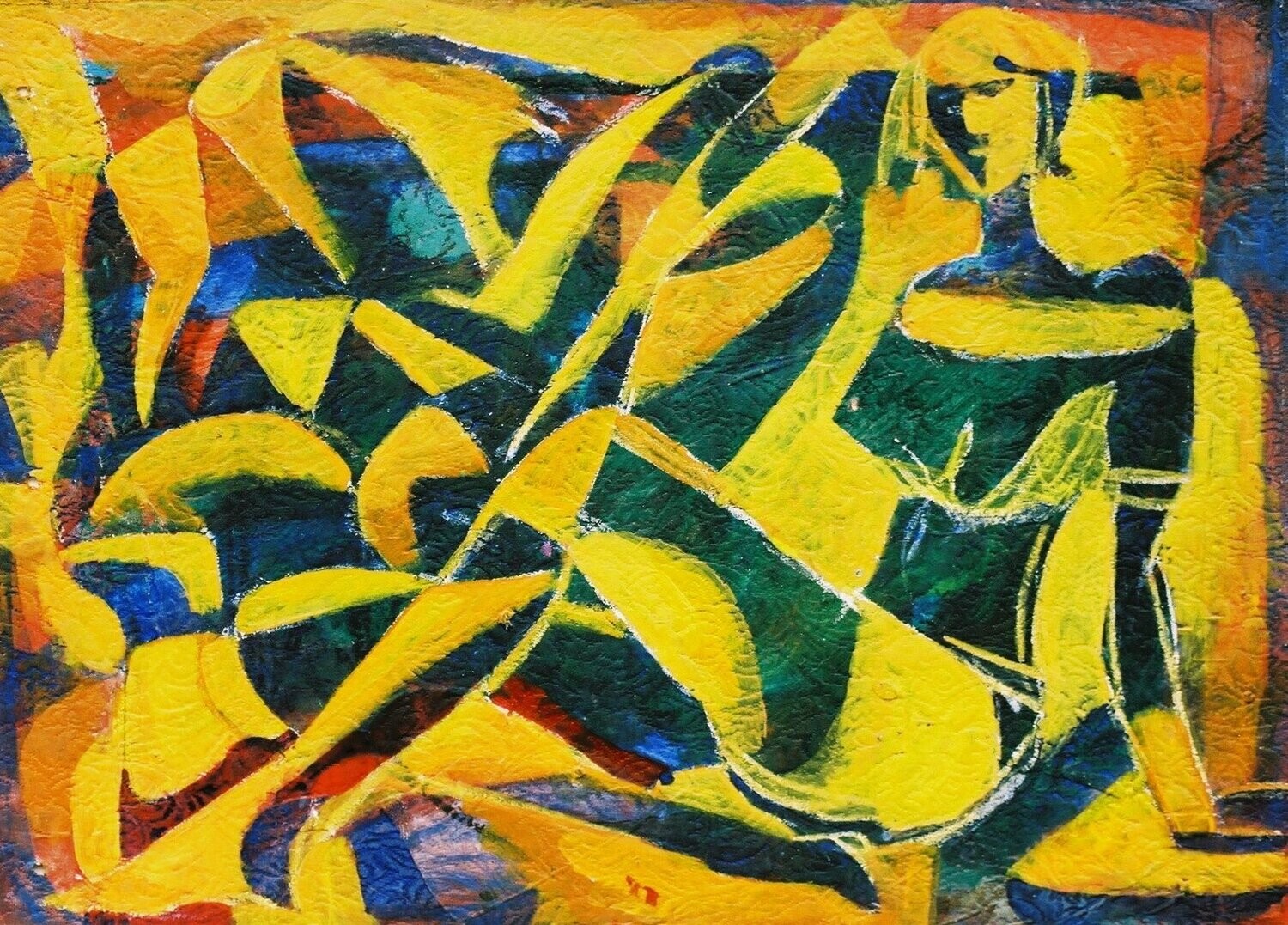 Acrylic on paper and their collage on canvas with wooden frame // Size: ca..30 x 40 x 4 cm