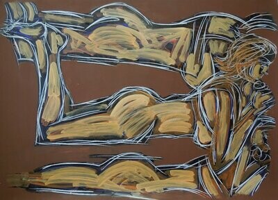 pigment on paper/ Canvas //Size : ca. 90 x 110 x 4 cm pigment on paper/ Canvas //Size : ca. 90 x 110 x 4 cm