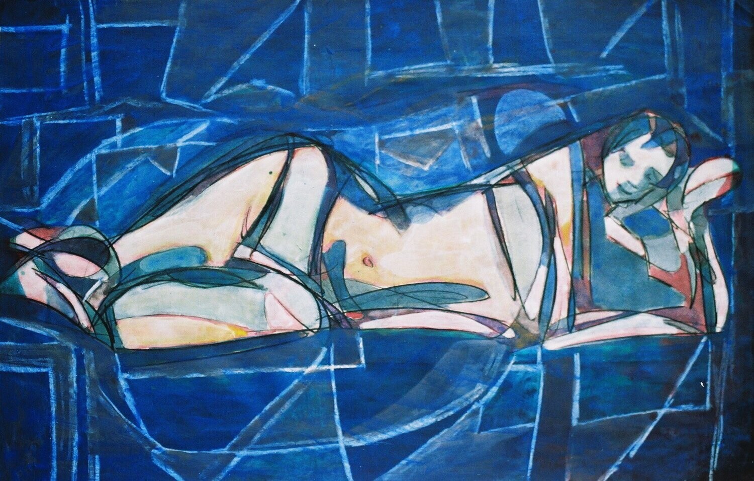 Acrylic on paper and their collage on canvas with wooden frame // Size: ca..30 x 40 x 4 cm
