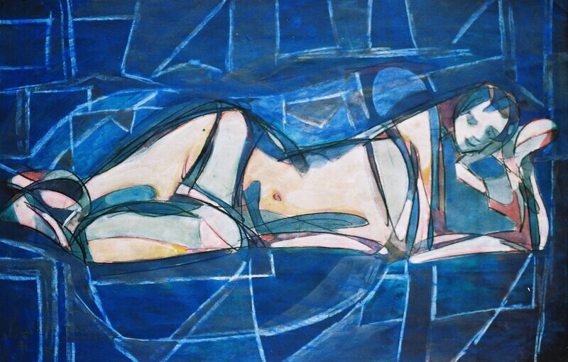 Acrylic on paper and their collage on canvas with wooden frame // Size: ca..30 x 40 x 4 cm Acrylic on paper and their collage on canvas with wooden frame // Size: ca..30 x 40 x 4 cm
