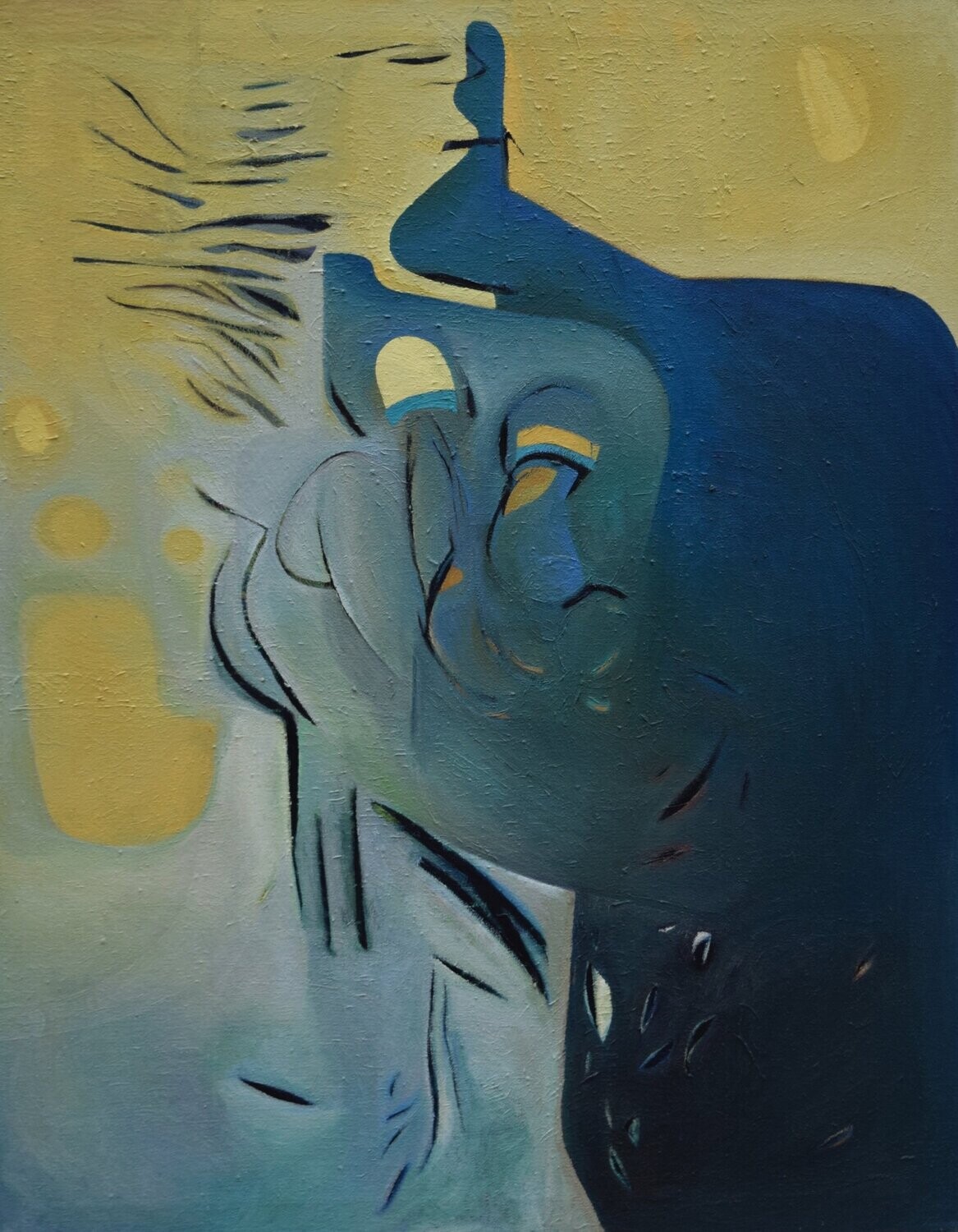 Carolin mojavari. //size :ca. 90 x 110 x 2 cm,