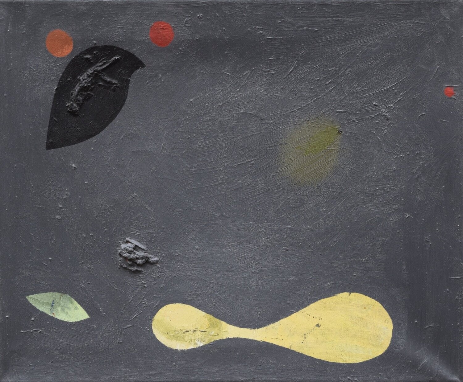 Oil , Abstract   /Grau  on canvas with wooden frame  //Size : ca. 40 x 50 x 2 cm,