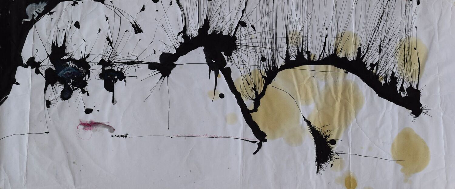 Pigment and acrylic on paper and their collage on canvas with wooden frame / Figurative , Light as Form // Size: ca. 50 x 100 x 2 cm,