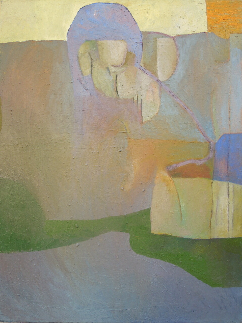 Carolin ,  Acrylic on paper and their collage on canvas with wooden frame // Size: ca..30 x 40 x 4 cm