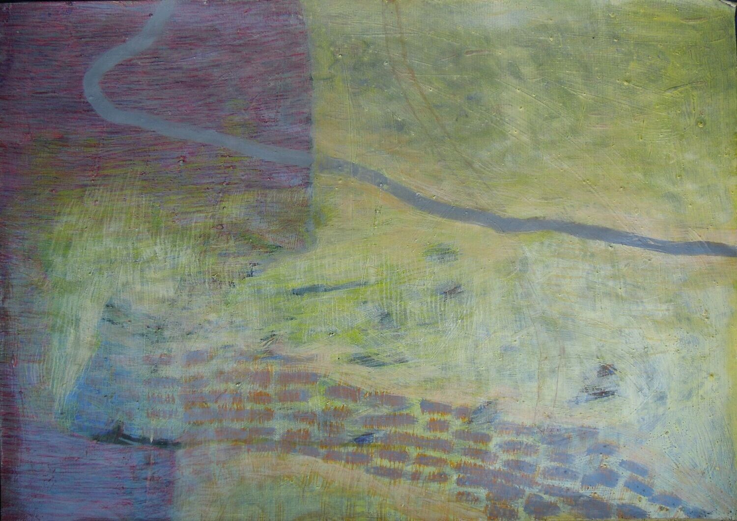 Carolin ,  Acrylic on paper and their collage on canvas with wooden frame // Size: ca..30 x 40 x 4 cm
