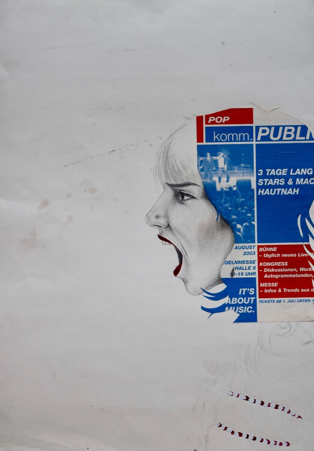 Carolin / paper & canvas  // Size: ca.. 50 x 60 x 4 cm