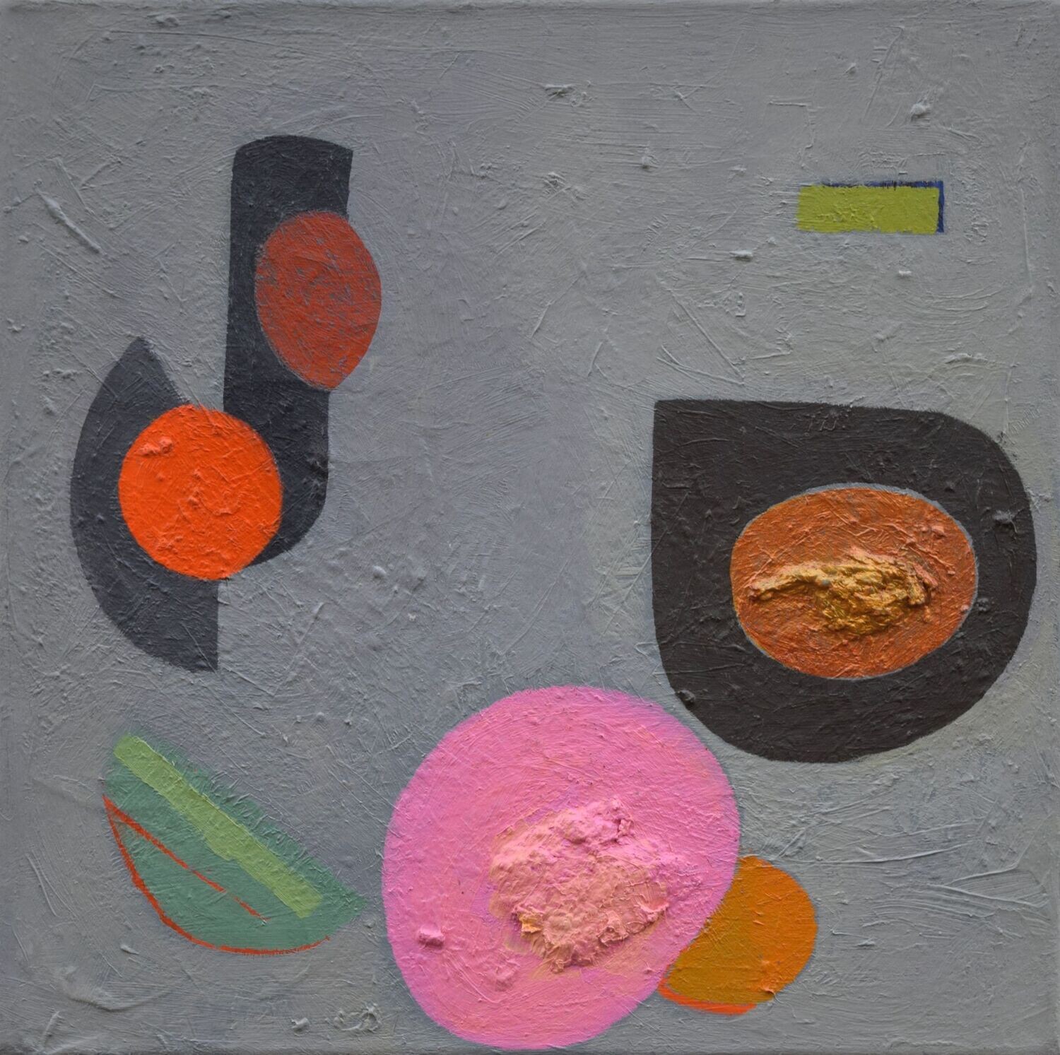 Oil on canvas with wooden frame  // Size : ca. 30 x 30 x 3 cm,