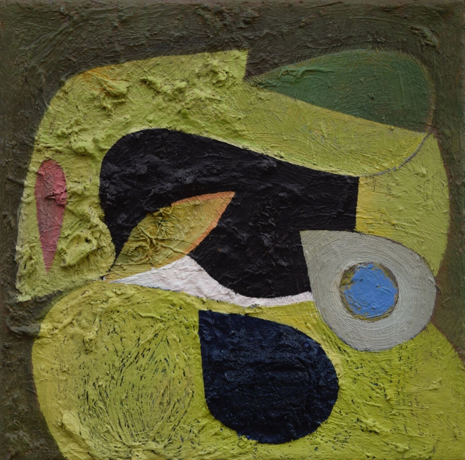 Oil Painting / Light as form Abstract Figurative Painting  // Size: ca..21 x 21 x 4 cm