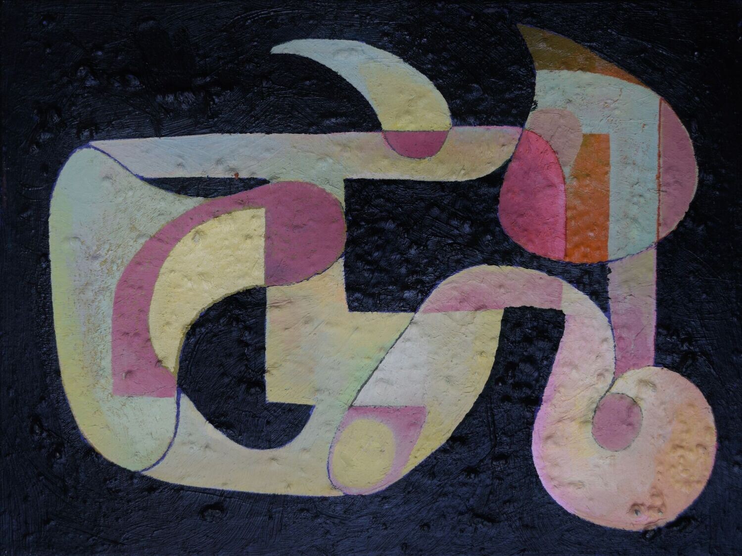 Oil Painting / Light as form Abstract Figurative Painting  // Size : ca. 40 x 30 x 2 cm,
