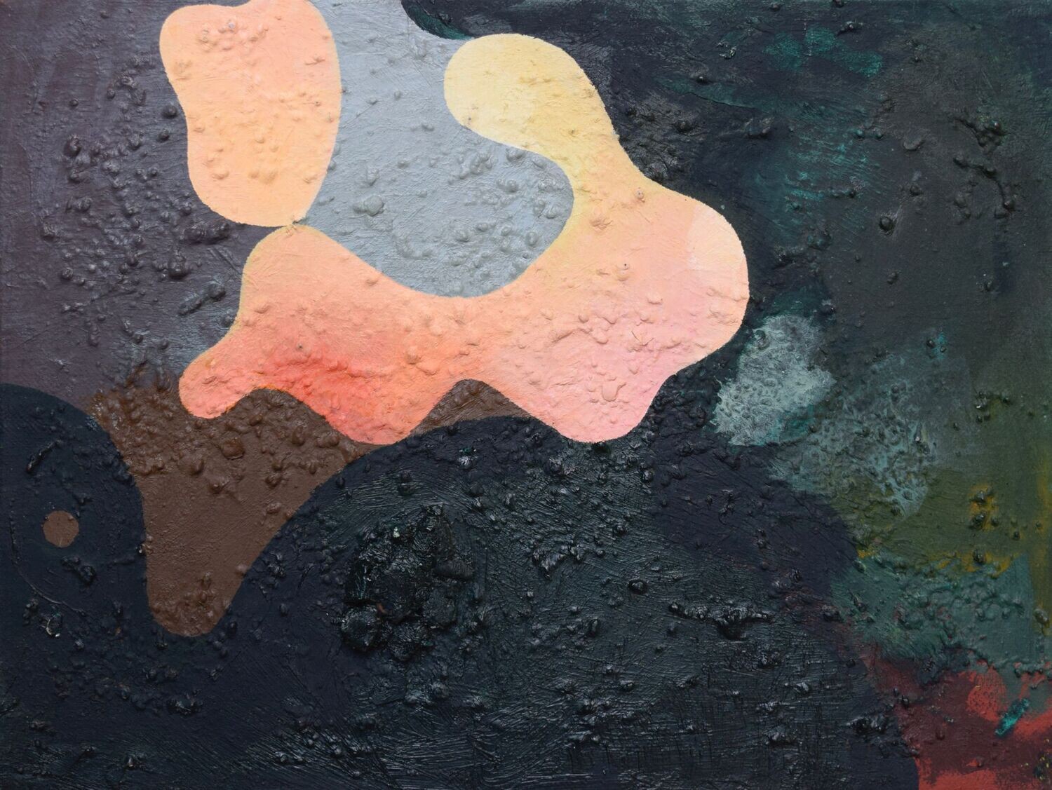 Oil Painting / Light as form Abstract Figurative Painting  // Size : ca. 40 x 30 x 4 cm,