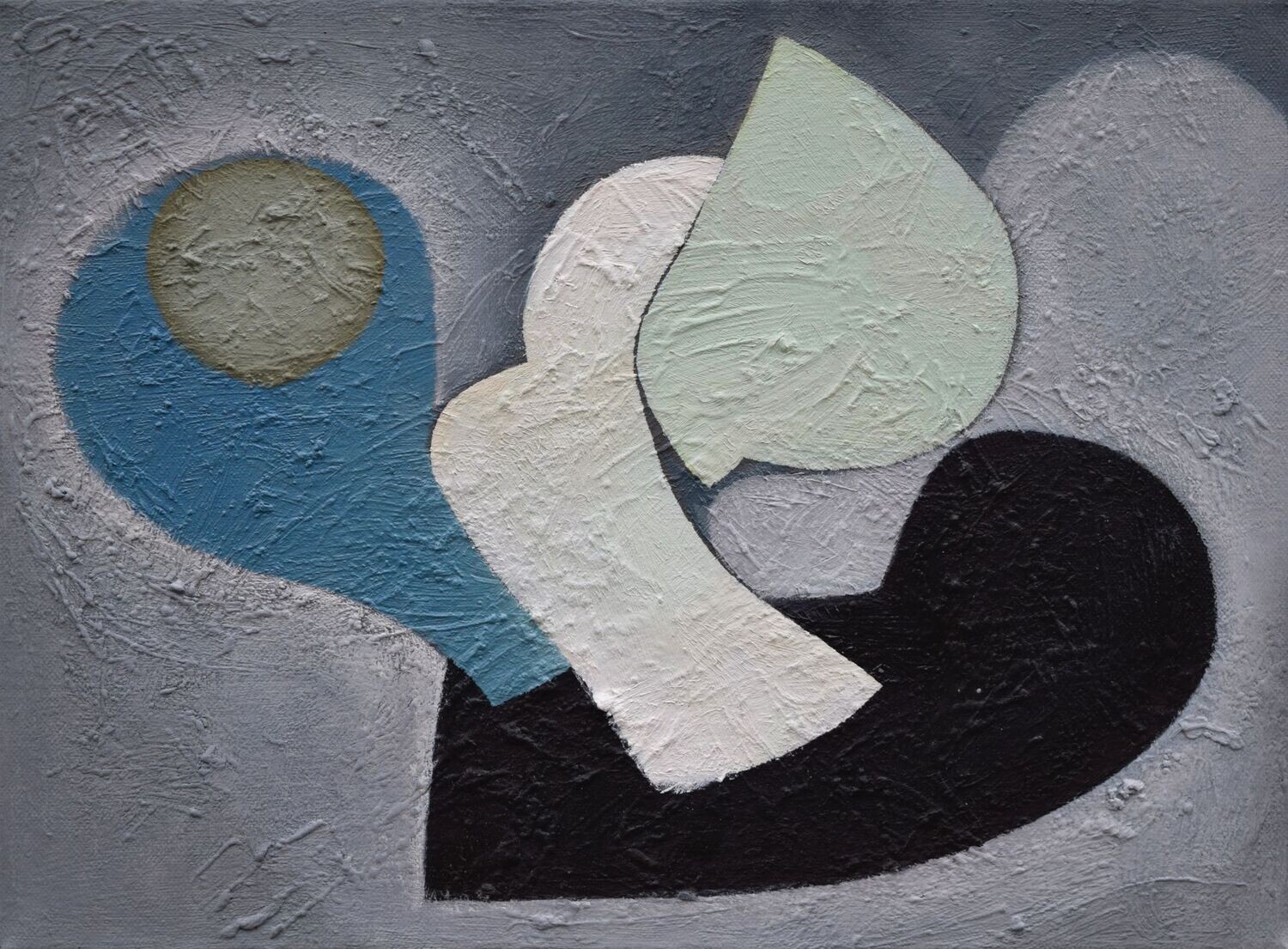Oil Painting / Light as form Abstract  Painting  // Size : ca. 30 x 40 x 2 cm,