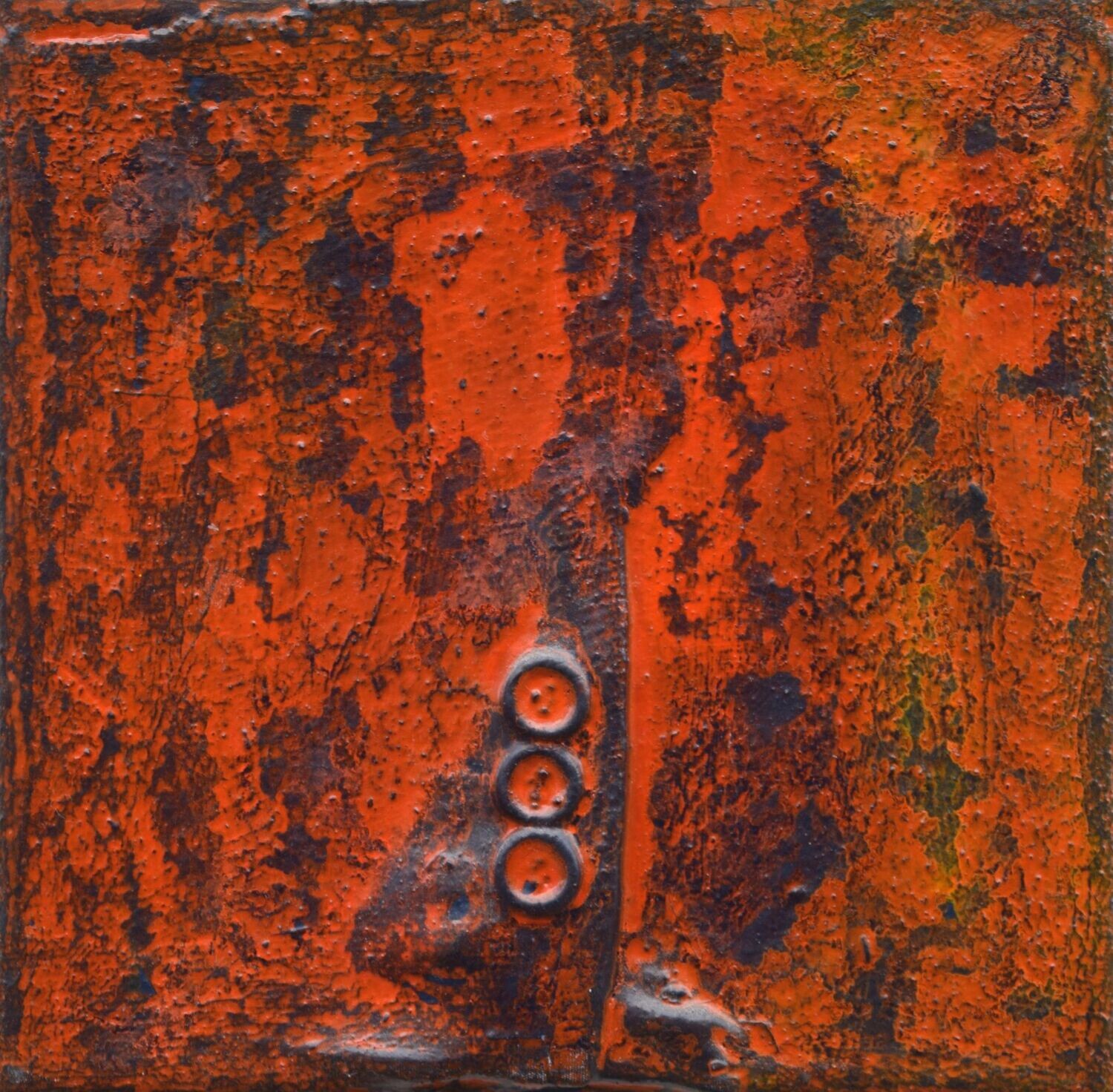 Collage  Clothes, Acrylic  With powder color pigment on Canvas on a wooden frame // Size: ca. 20 x 20 x 2 cm,