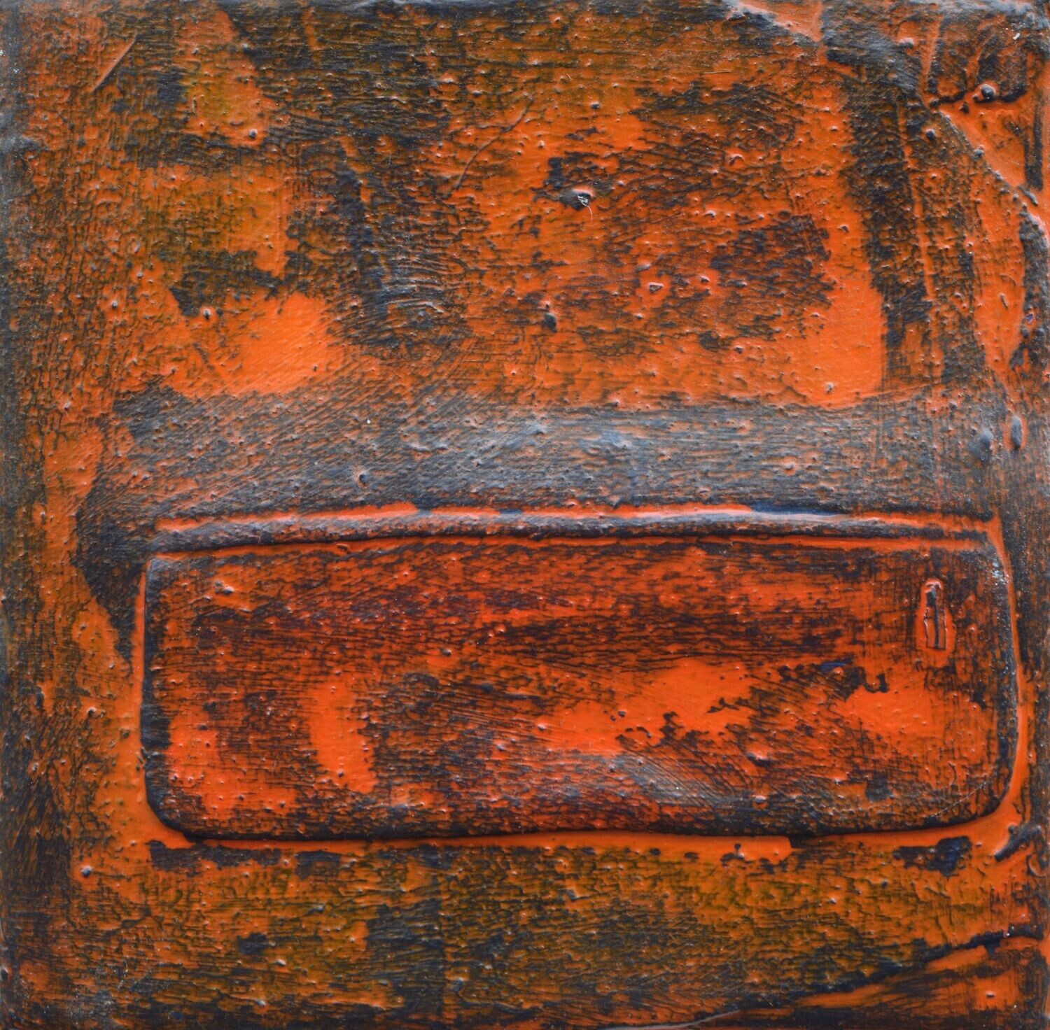Collage  Clothes, Acrylic  With powder color pigment on Canvas on a wooden frame // Size: ca. 20 x 20 x 2 cm,