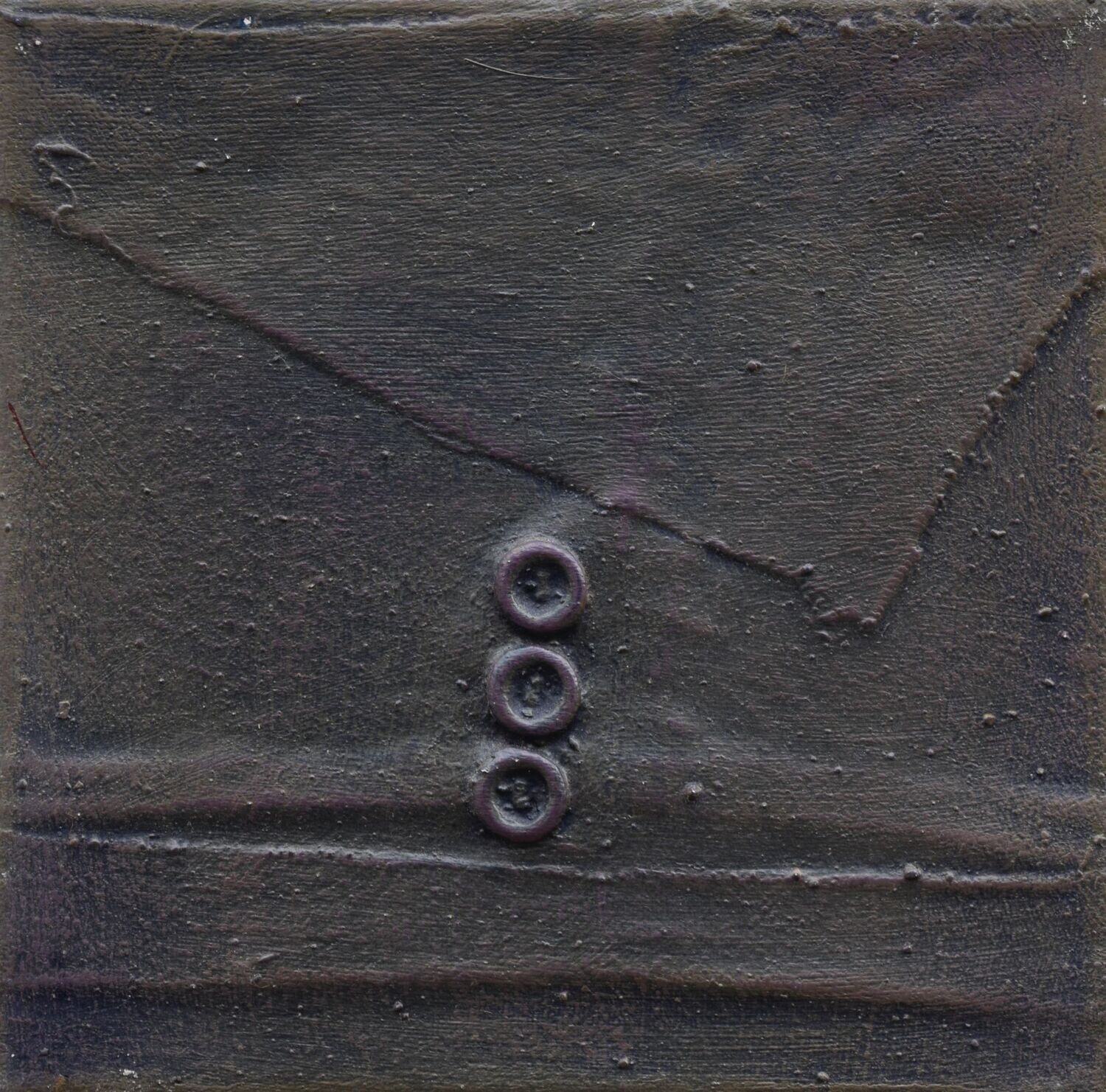 Collage  Clothes, Acrylic  With powder color pigment on Canvas on a wooden frame // Size: ca. 20 x 20 x 2 cm,