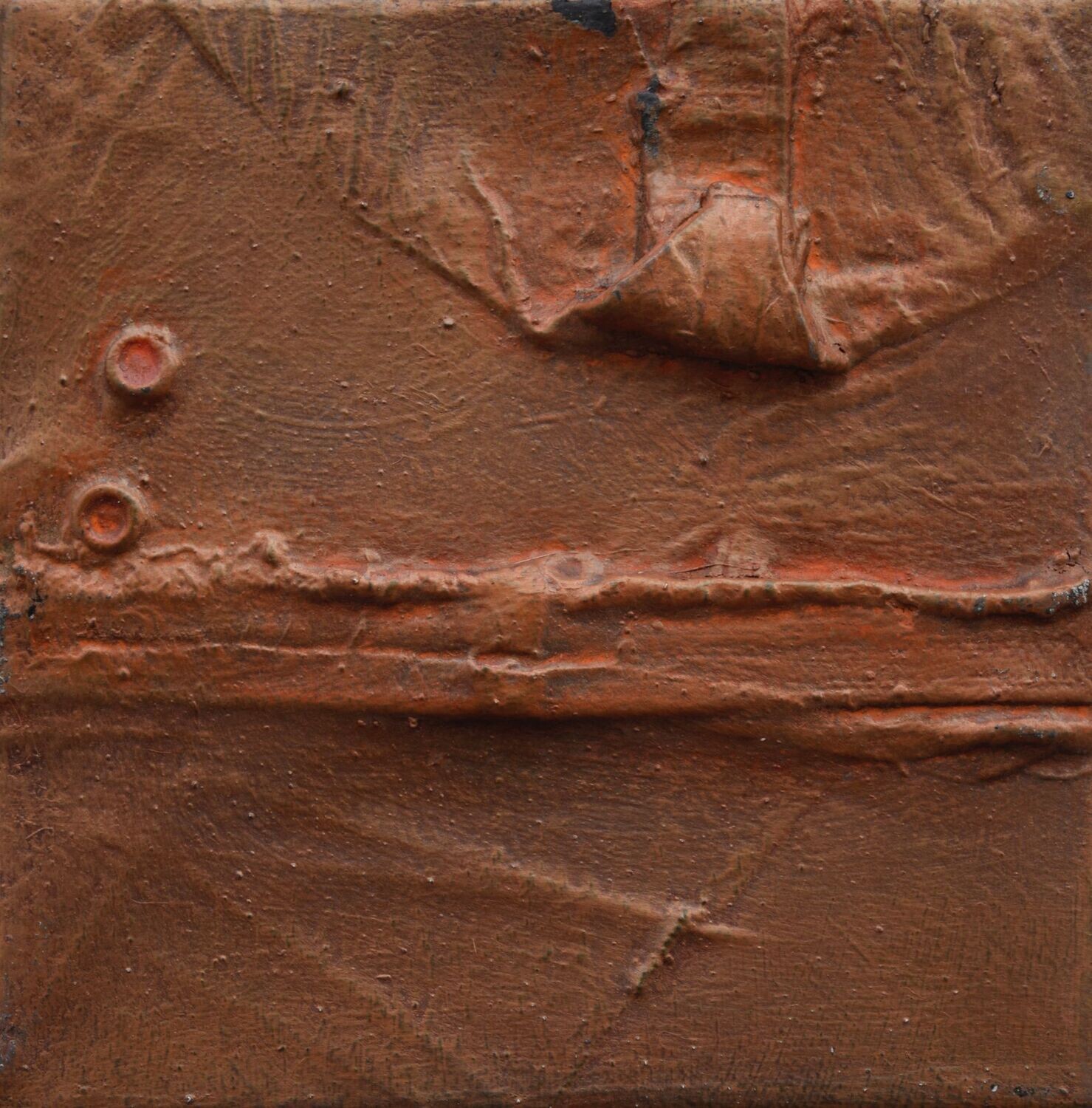 Collage  Clothes, Acrylic  With powder color pigment on Canvas on a wooden frame // Size: ca. 20 x 20 x 2 cm,