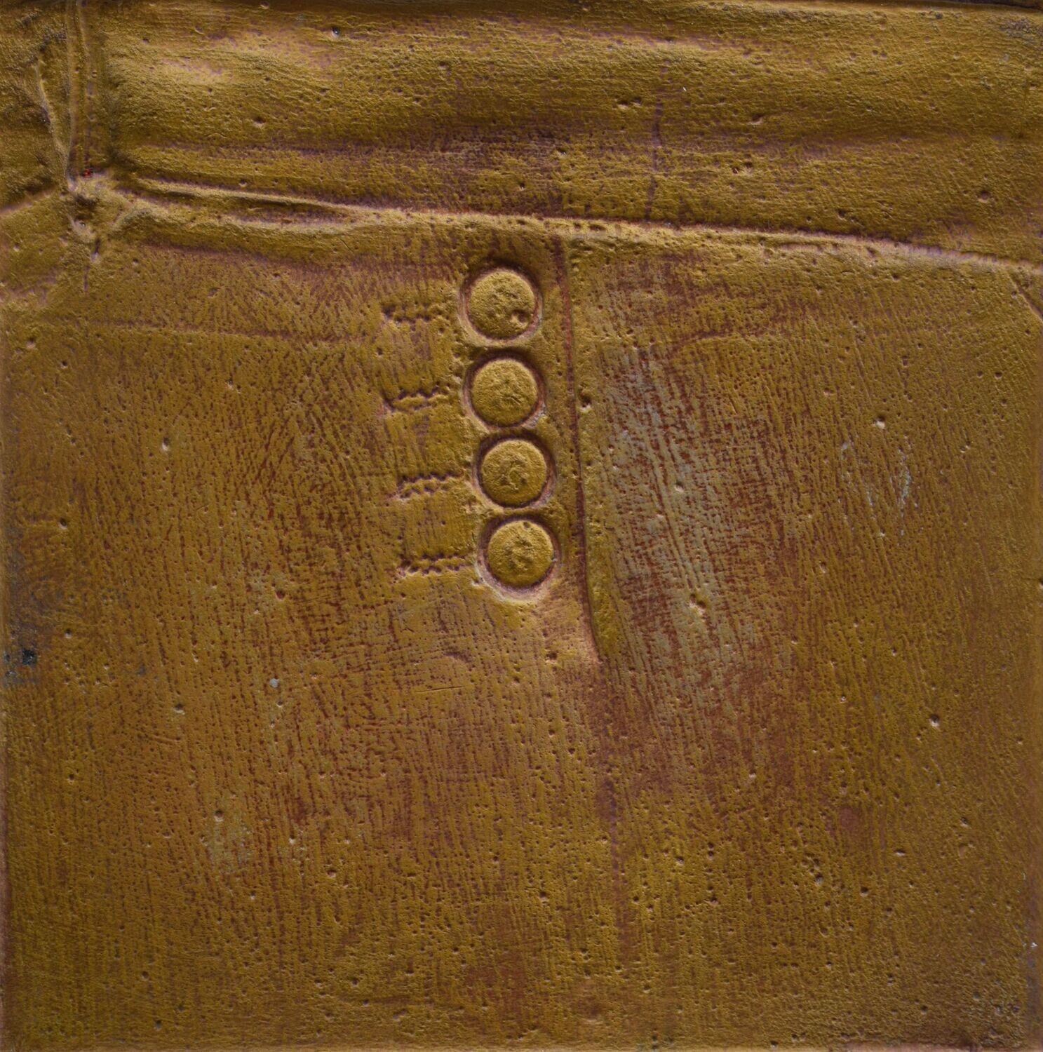 Collage  Clothes, Acrylic  With powder color pigment on Canvas on a wooden frame // Size: ca. 20 x 20 x 2 cm,