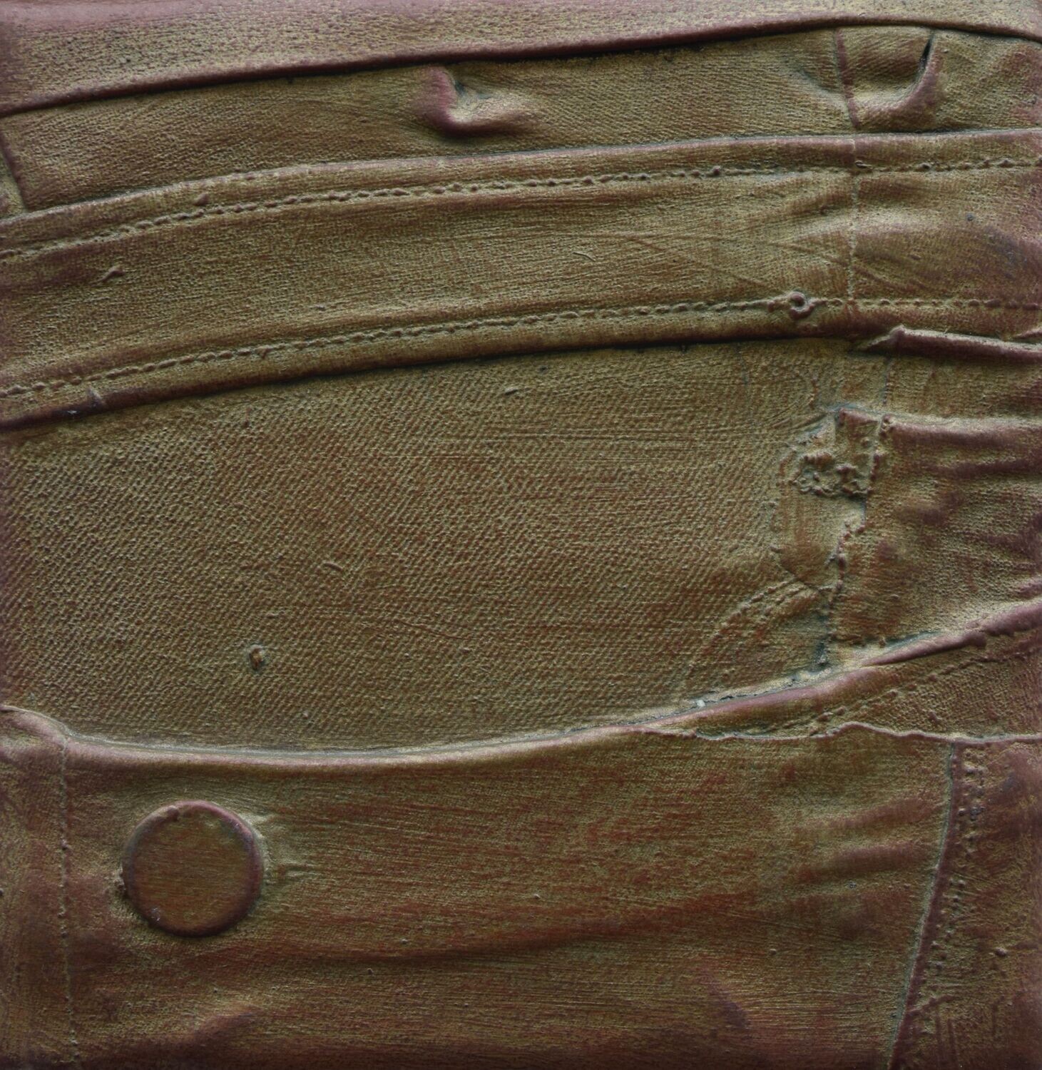 Collage  Clothes, Acrylic  With powder color pigment on Canvas on a wooden frame // Size: ca. 20 x 20 x 2 cm,