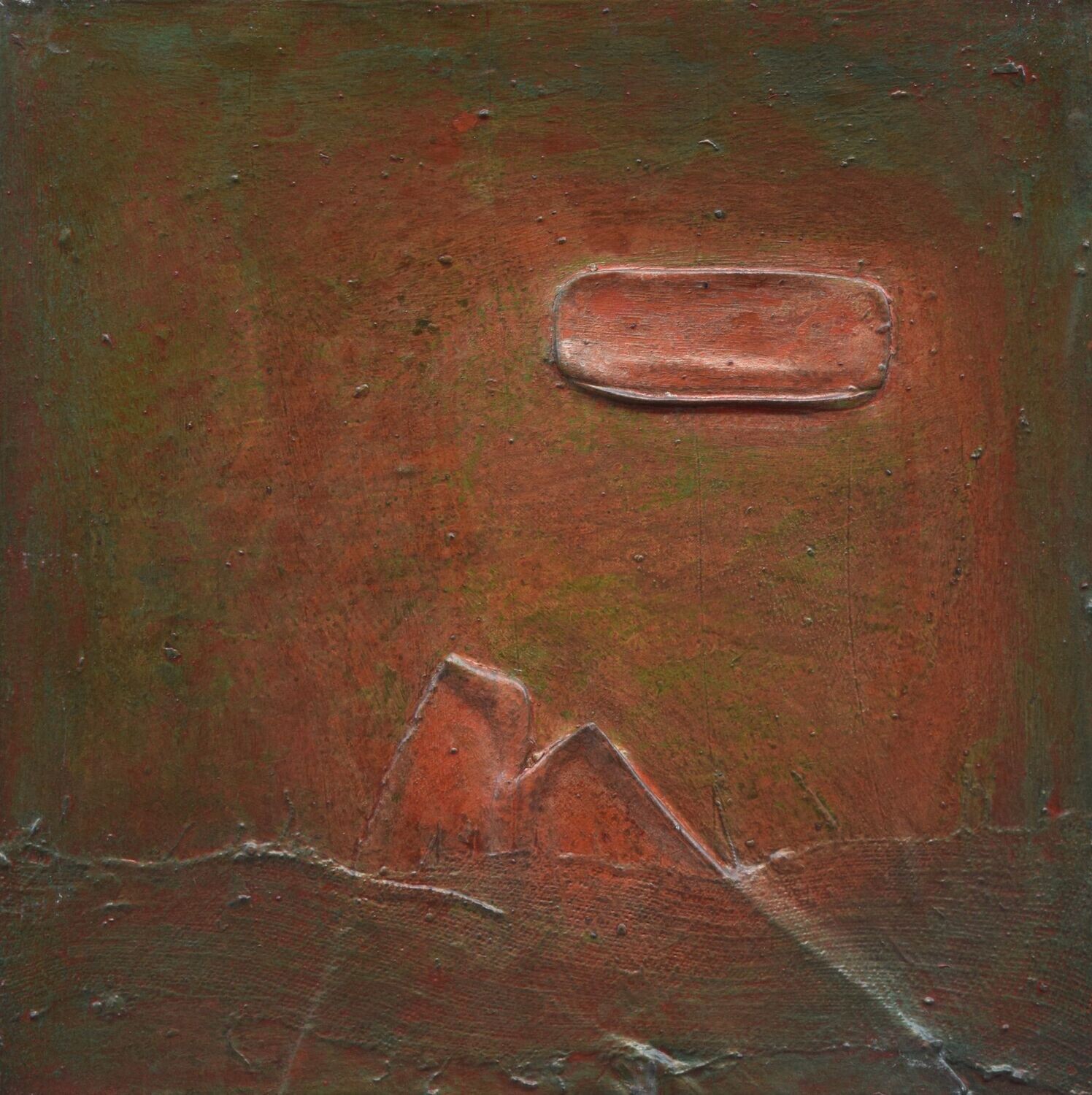 Collage  Clothes, Acrylic  With powder color pigment on Canvas on a wooden frame // Size : ca. 45 x 45 x 2 cm,