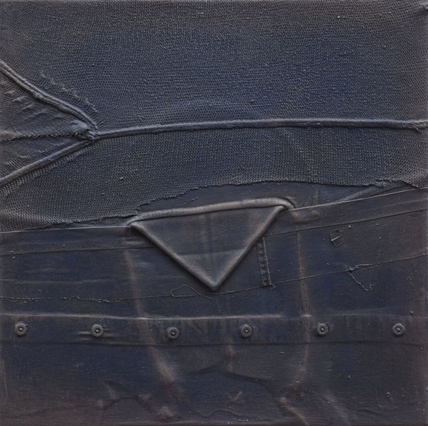 Collage  Clothes, Acrylic  With powder color pigment on Canvas on a wooden frame // Size : ca. 30 x 30 x 2 cm,