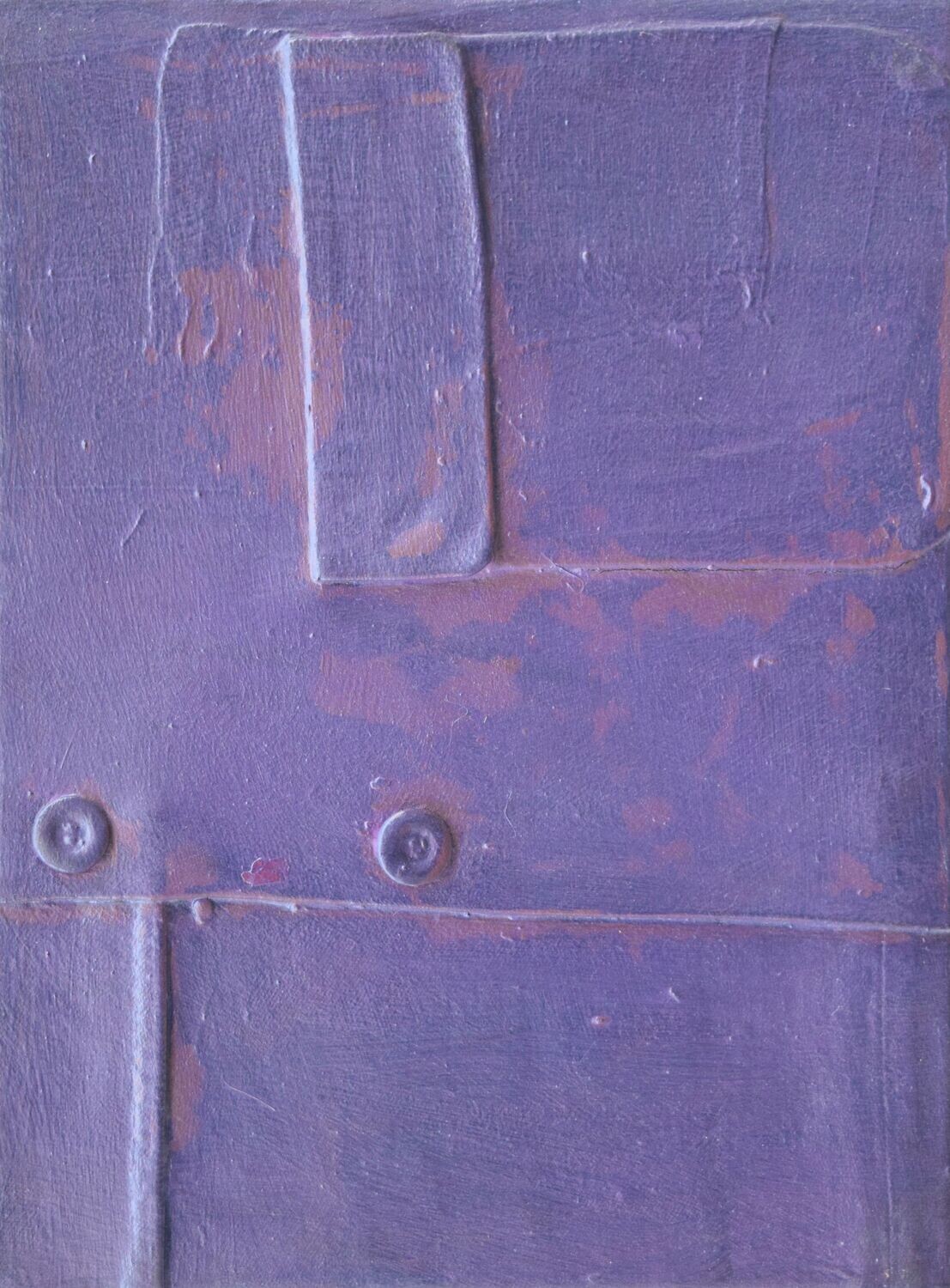 Collage  Clothes, collage &  acrylic With powder color pigment
 on   canvas  // Size: ca. 30 x 40 x 3 cm,