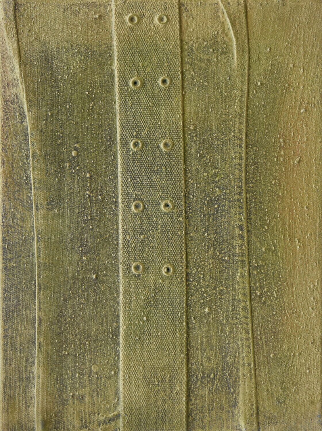 Collage  Clothes, Acrylic  With powder color pigment on Canvas on a wooden frame // Size : ca. 26 x 38 x 2 cm,