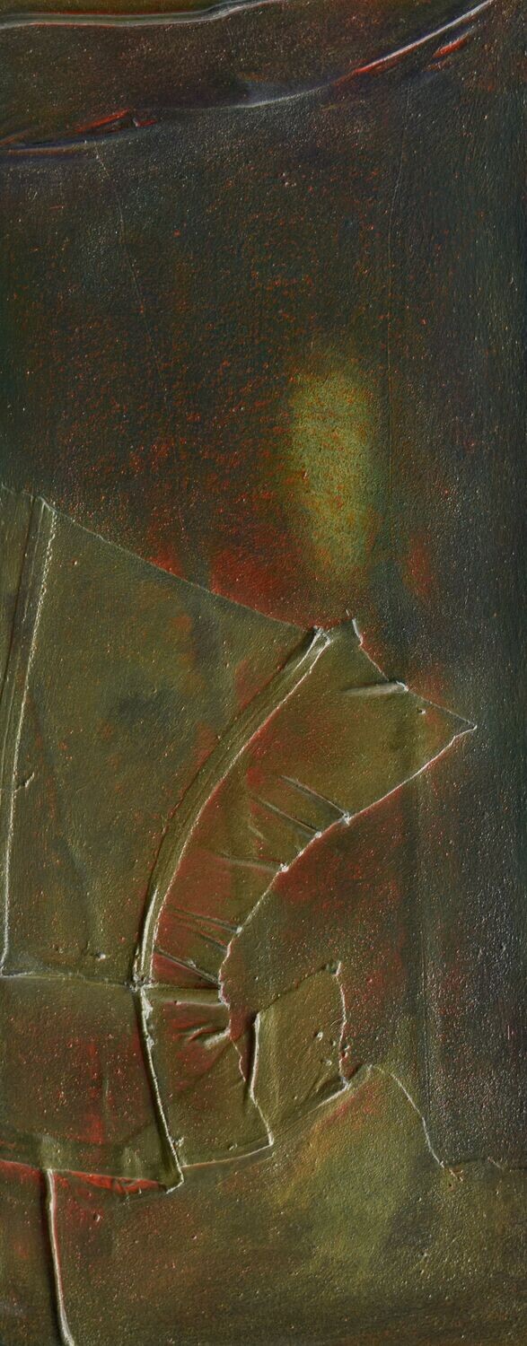 Clothes collage on canvas with acrylic on Two fabrics canvas // Size : ca. 50 x 140 x 4 cm,