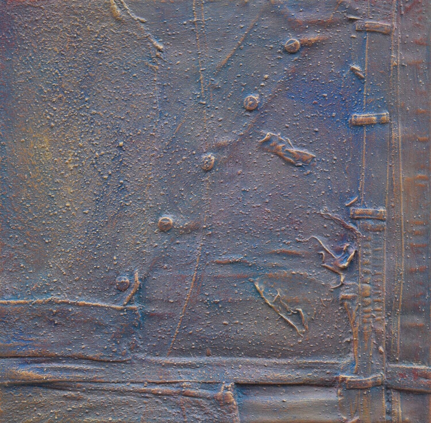 Collage  Clothes, Acrylic  With powder color pigment on Canvas on a wooden frame // Size : ca. 40 x 40 x 2 cm,