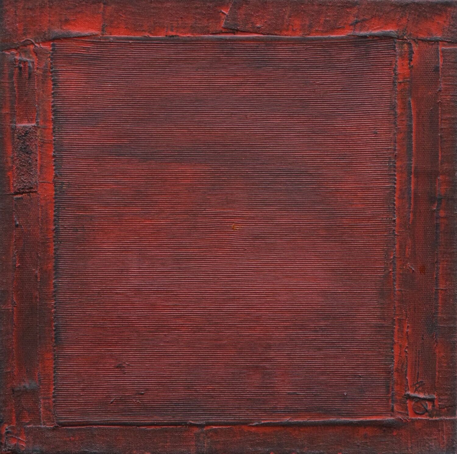 Clothes collage on canvas with acrylic on Two fabrics canvas // Size : ca. 50 x 50 x 2 cm