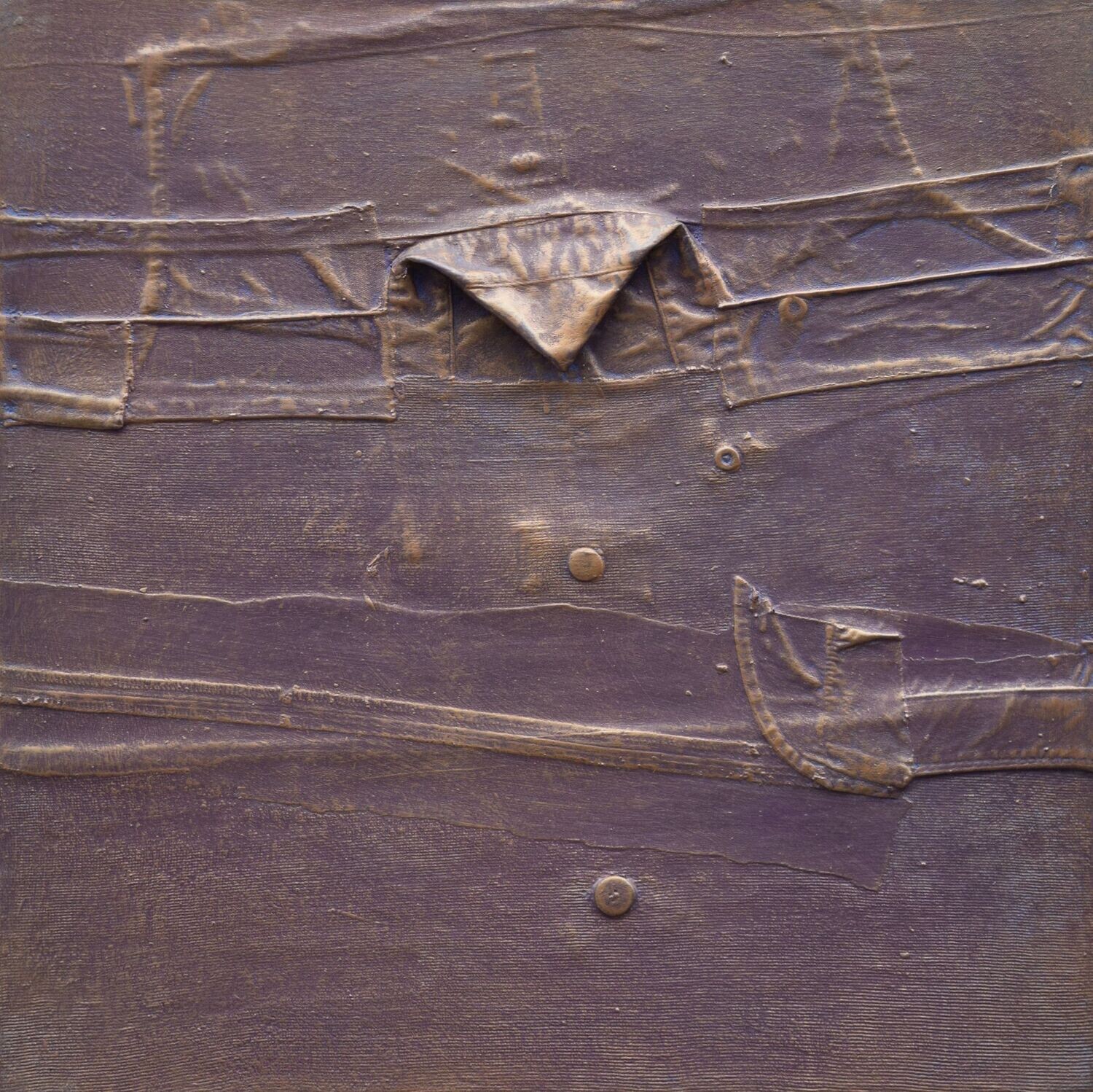 Collage /  Acryilc  Painting / Clothes on Two fabrics  Canvas // Size : ca. 60 x 60 x 2 cm,