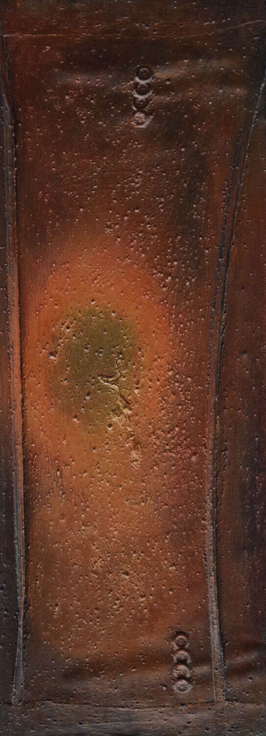 Collage  Clothes, Acrylic  With powder color pigment on Canvas on a wooden frame // Size : ca. 30 x 100 x 4 cm,