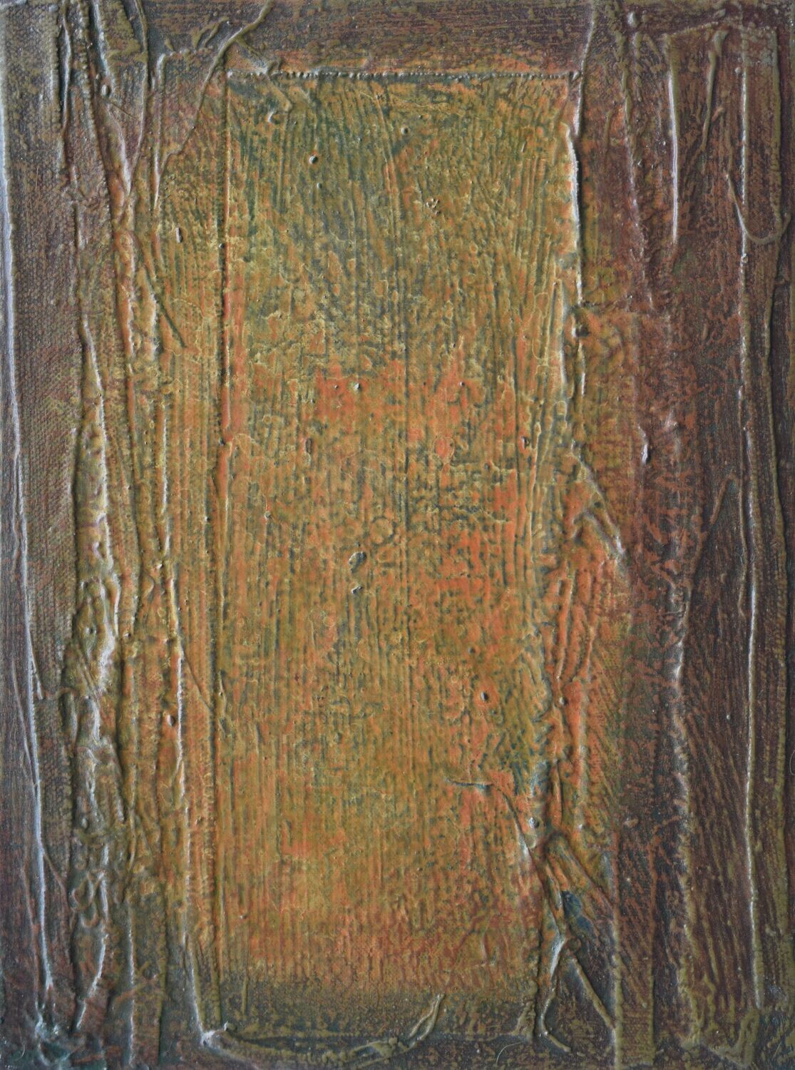 Collage  Clothes, Acrylic  With powder color pigment on Canvas on a wooden frame // Size: ca.. 30 x 40 x 4 cm,