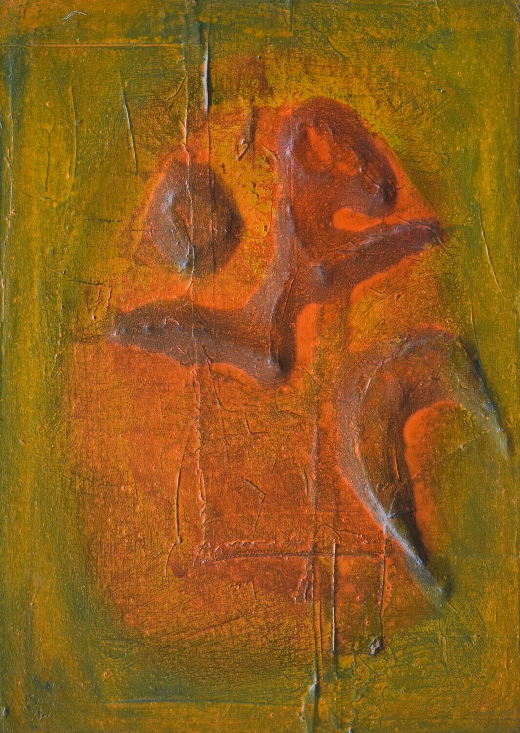 Clothes collage on canvas with acrylic on Two fabrics canvas // Size : ca. 50 x 70 x 2 cm