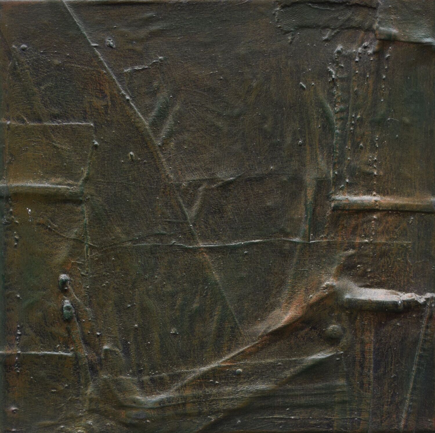 Collage /  Acryilc  Painting / Clothes on Two fabrics  Canvas // Size : ca. 60 x 60 x 2 cm,