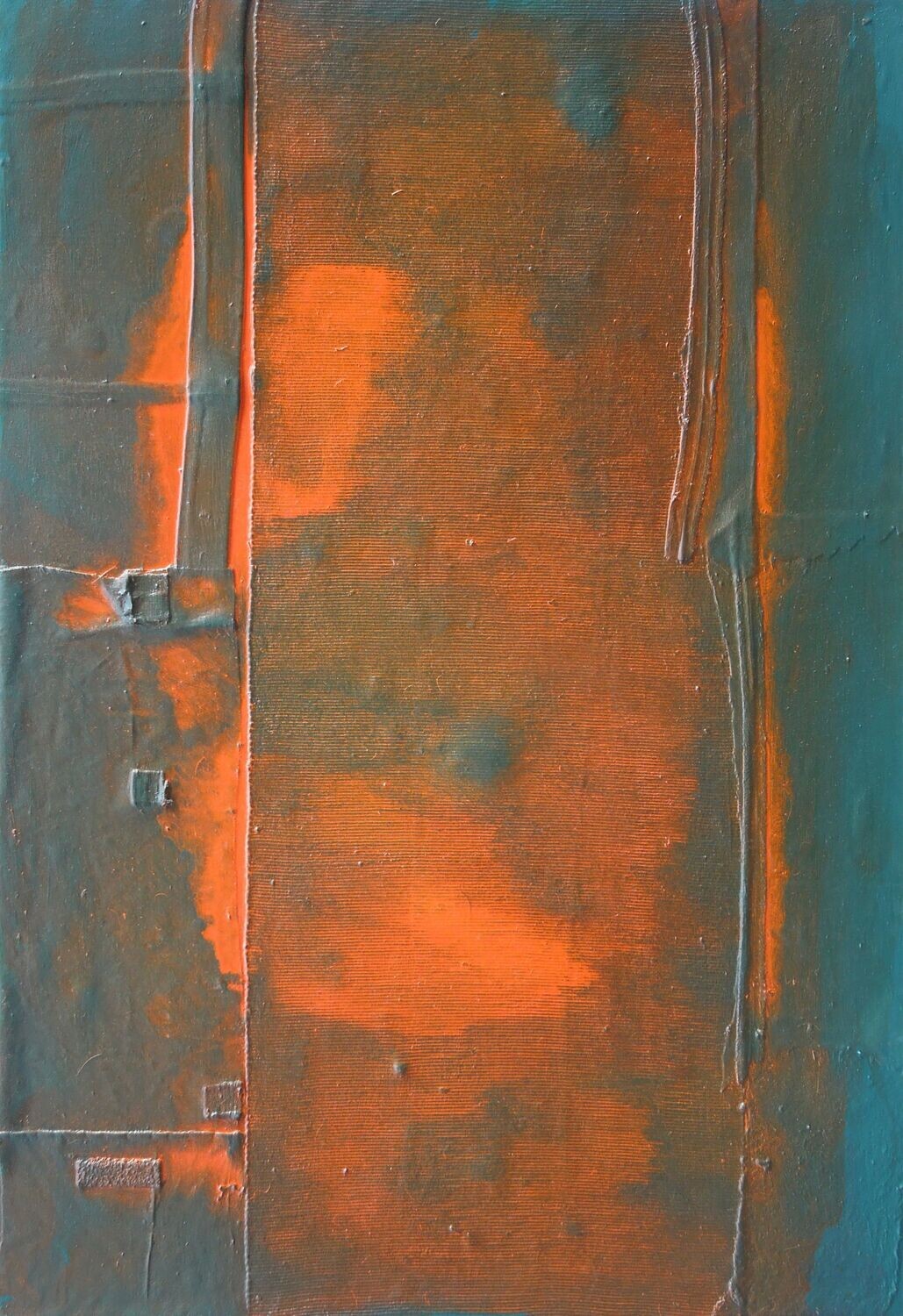 Collage /  Acryilc  Painting / Clothes on Two fabrics  Canvas // Size : ca. 70 x 100 x 2 cm,