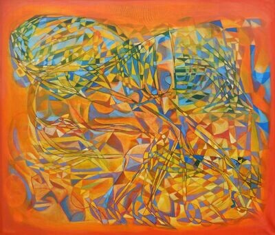 Acryilc on canvas / Figurative , Light as Form // Size: ca..120 x 140 x 3 cm Acryilc on canvas / Figurative , Light as Form // Size: ca..120 x 140 x 3 cm