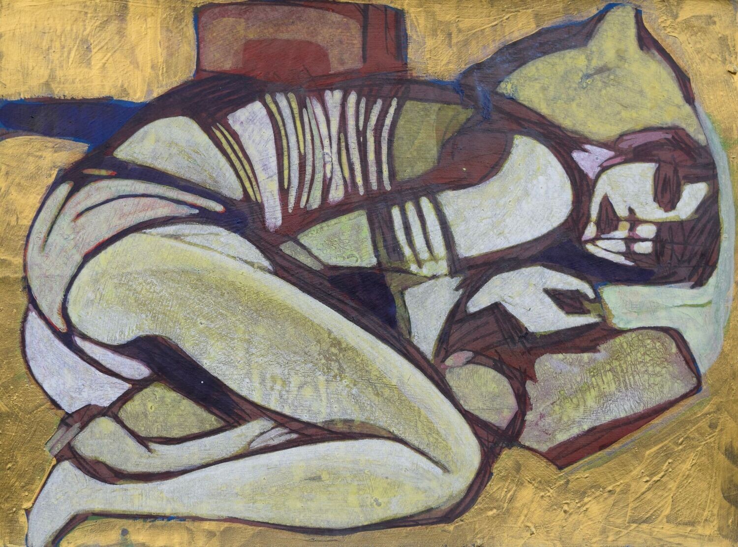 Acrylic on paper and their collage on canvas with wooden frame // Size: ca..30 x 40 x 4 cm