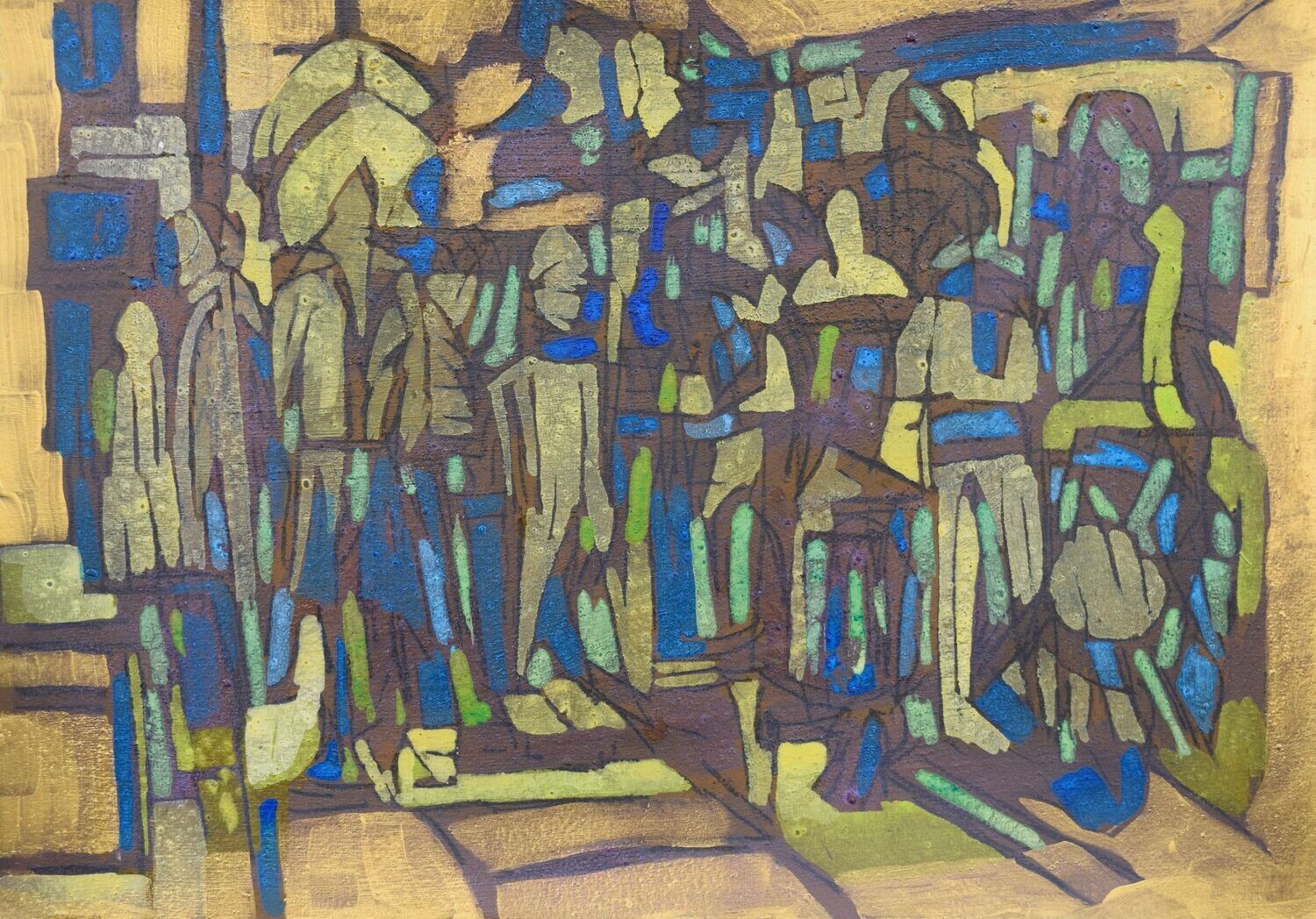 Acrylic on paper and their collage on canvas with wooden frame // Size: ca..30 x 40 x 4 cm