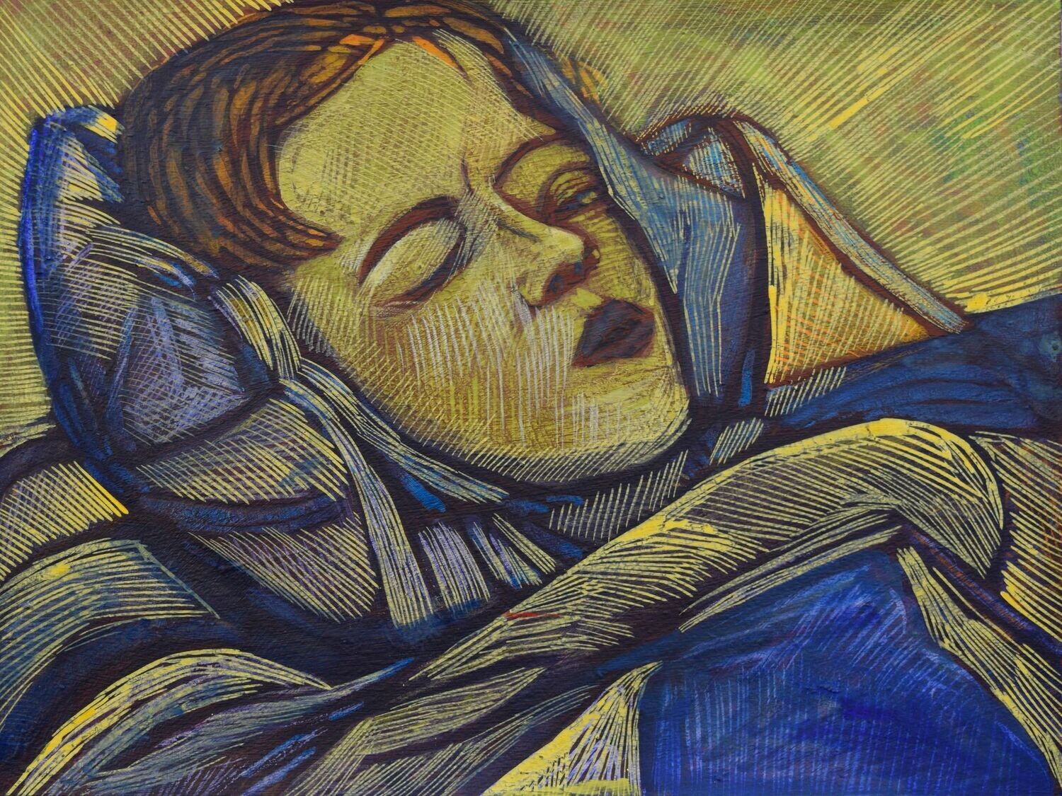 Acrylic on paper and their collage on canvas with wooden frame // Size: ca..30 x 40 x 4 cm